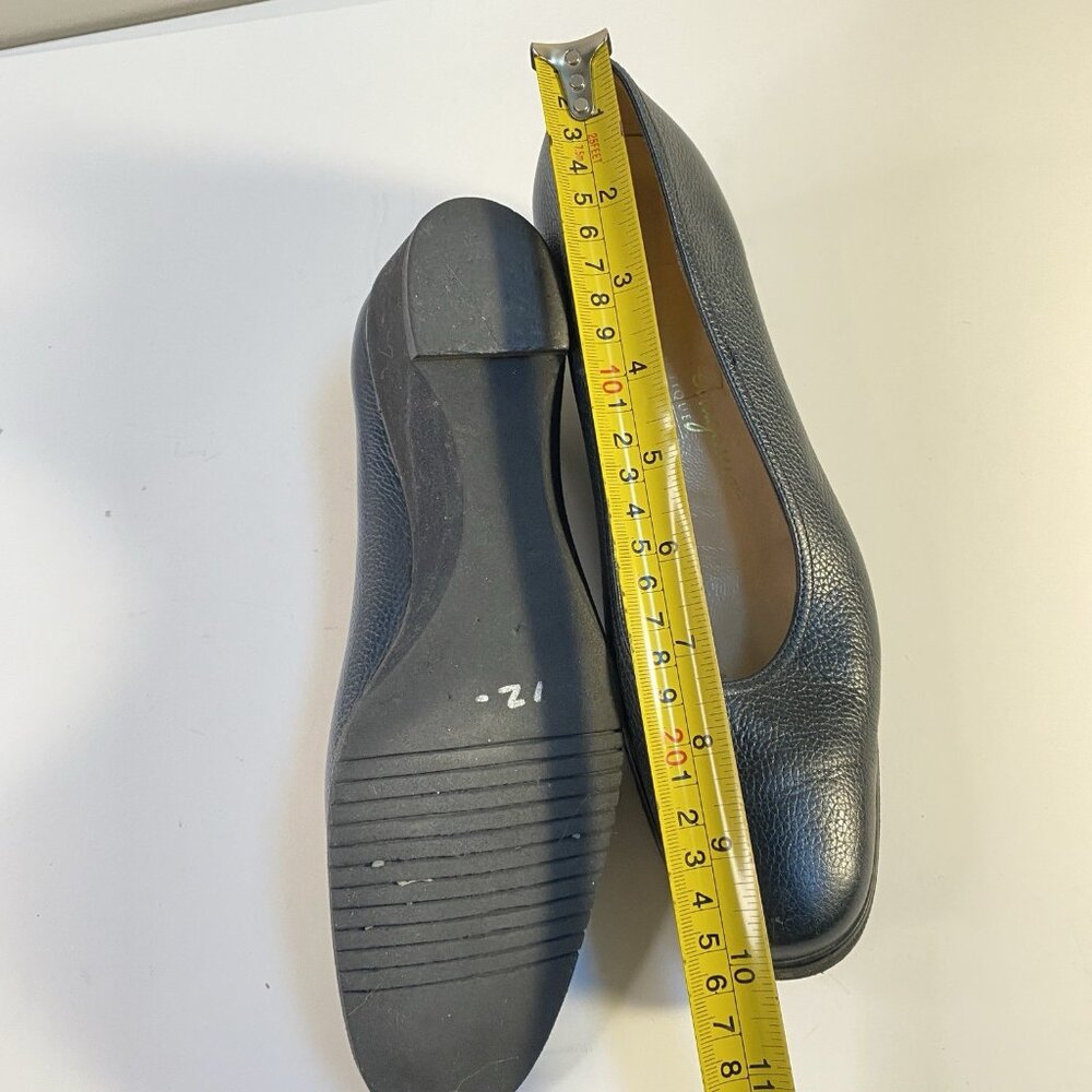 Salvatore Ferragamo Italian Boutique Womens Shoes Wedge Flats Size 8 Black - Picture 10 of 12